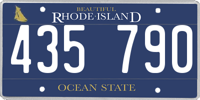 RI license plate 435790