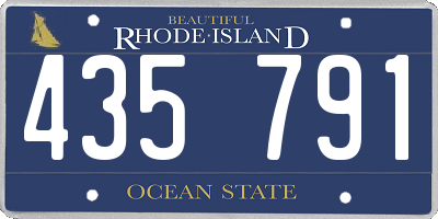 RI license plate 435791