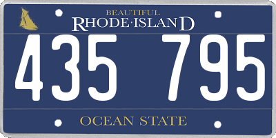 RI license plate 435795