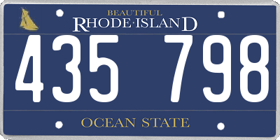 RI license plate 435798