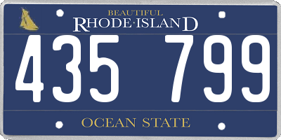 RI license plate 435799
