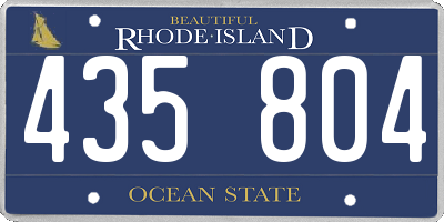 RI license plate 435804