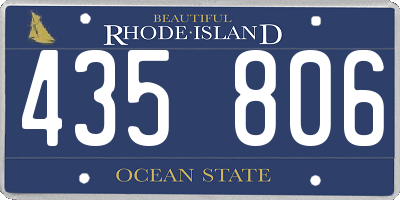 RI license plate 435806