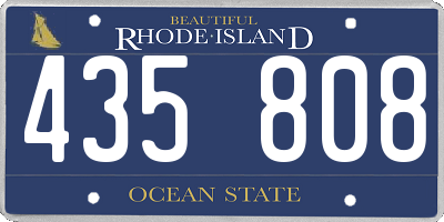 RI license plate 435808