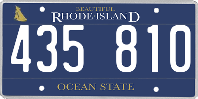 RI license plate 435810