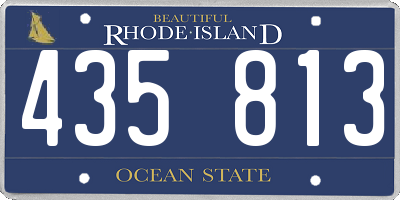 RI license plate 435813
