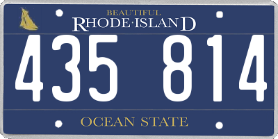 RI license plate 435814