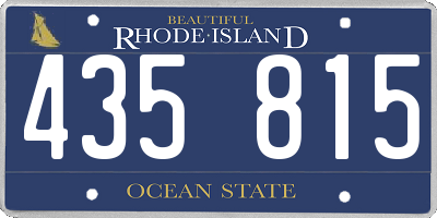 RI license plate 435815