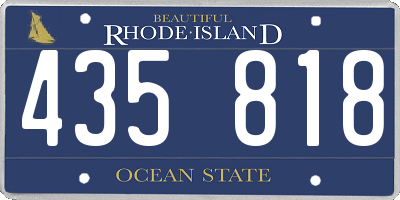 RI license plate 435818