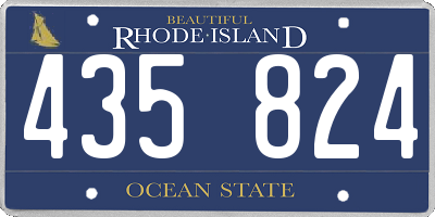 RI license plate 435824