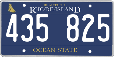 RI license plate 435825