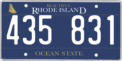 RI license plate 435831
