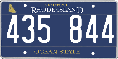 RI license plate 435844