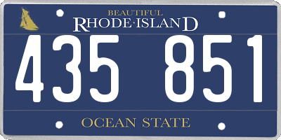 RI license plate 435851