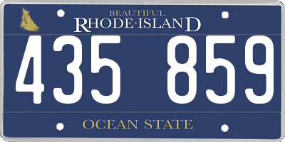 RI license plate 435859