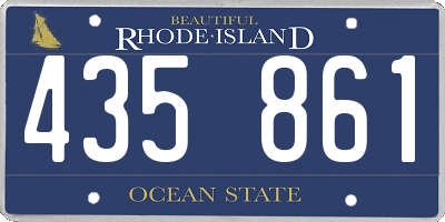 RI license plate 435861