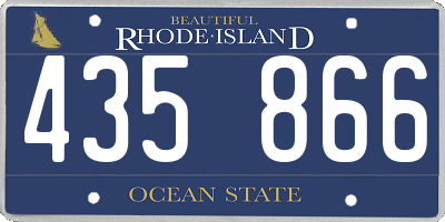 RI license plate 435866