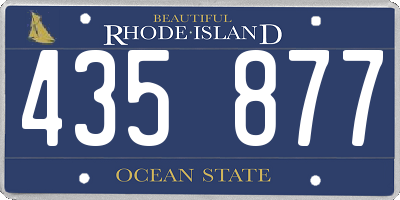 RI license plate 435877