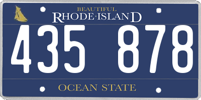 RI license plate 435878