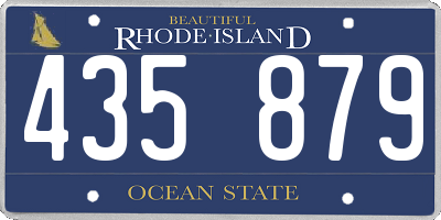 RI license plate 435879