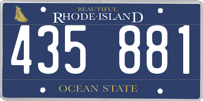 RI license plate 435881