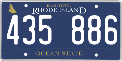 RI license plate 435886