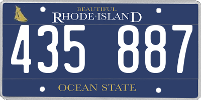 RI license plate 435887