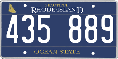 RI license plate 435889