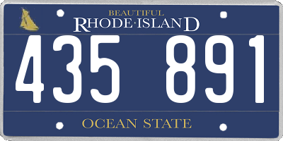 RI license plate 435891