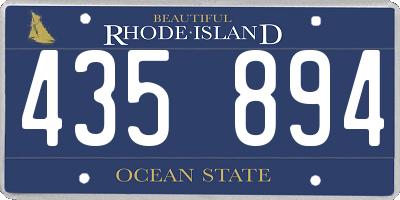 RI license plate 435894