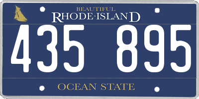 RI license plate 435895