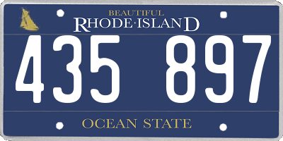 RI license plate 435897