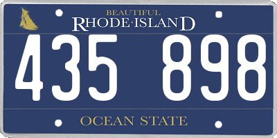 RI license plate 435898
