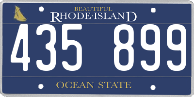 RI license plate 435899