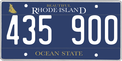 RI license plate 435900