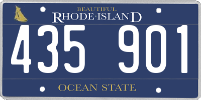 RI license plate 435901