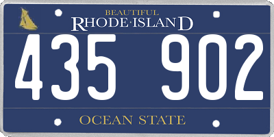 RI license plate 435902