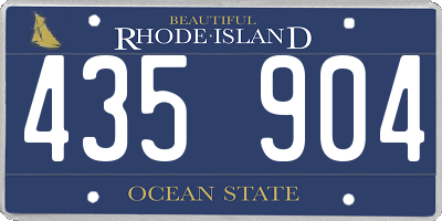 RI license plate 435904