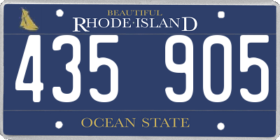 RI license plate 435905