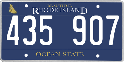 RI license plate 435907