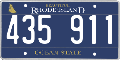 RI license plate 435911