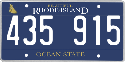 RI license plate 435915