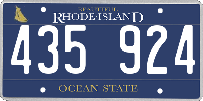 RI license plate 435924