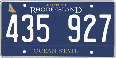 RI license plate 435927