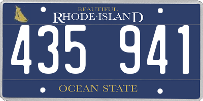 RI license plate 435941