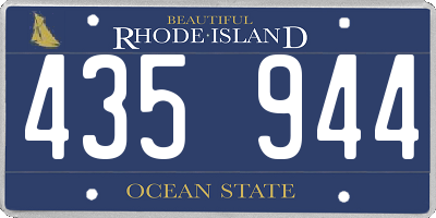 RI license plate 435944