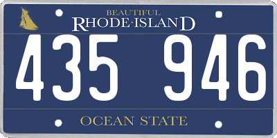 RI license plate 435946