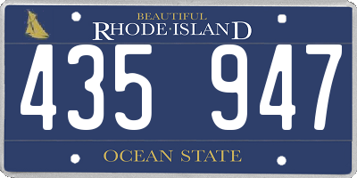 RI license plate 435947
