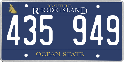 RI license plate 435949