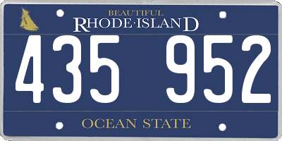RI license plate 435952